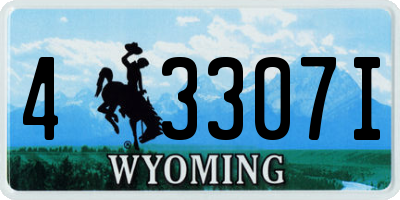WY license plate 43307I