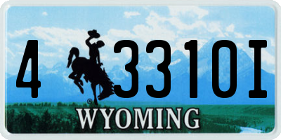 WY license plate 43310I