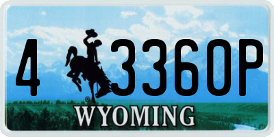 WY license plate 43360P
