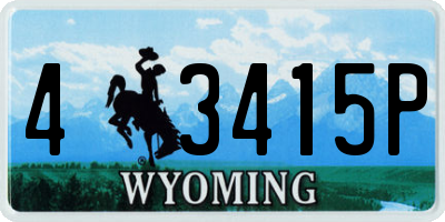 WY license plate 43415P