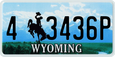 WY license plate 43436P