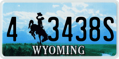 WY license plate 43438S