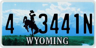 WY license plate 43441N