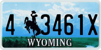 WY license plate 43461X