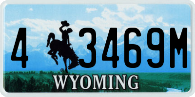 WY license plate 43469M