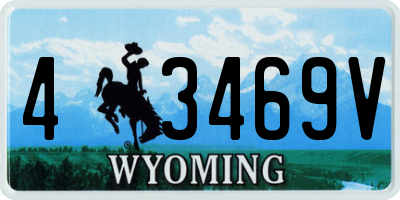WY license plate 43469V