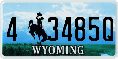 WY license plate 43485Q