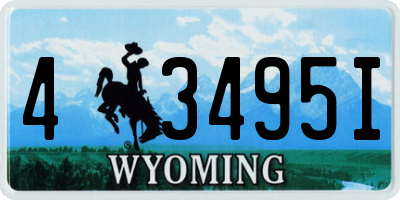 WY license plate 43495I
