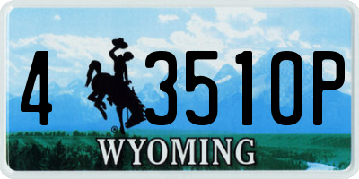 WY license plate 43510P