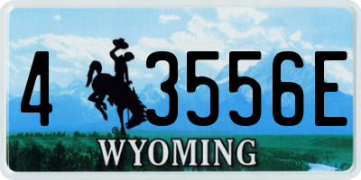 WY license plate 43556E