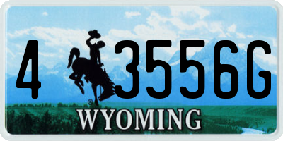 WY license plate 43556G