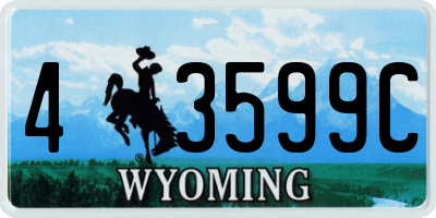 WY license plate 43599C