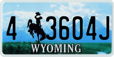 WY license plate 43604J