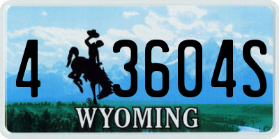WY license plate 43604S
