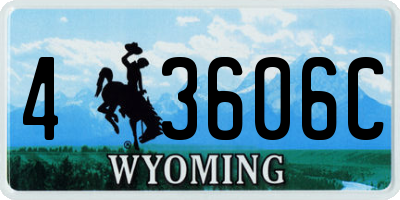 WY license plate 43606C