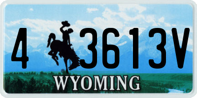 WY license plate 43613V