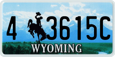 WY license plate 43615C