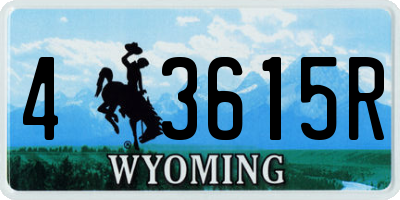 WY license plate 43615R