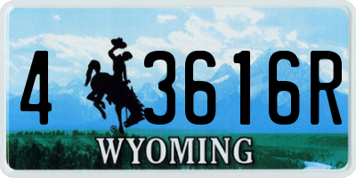WY license plate 43616R