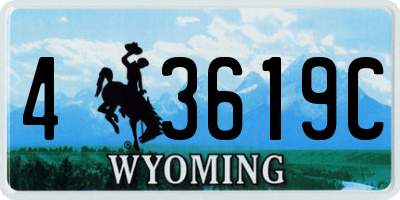 WY license plate 43619C