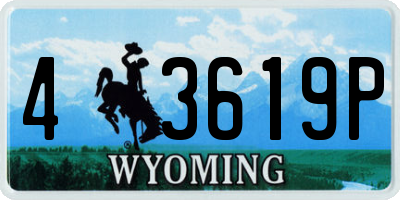 WY license plate 43619P