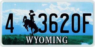 WY license plate 43620F