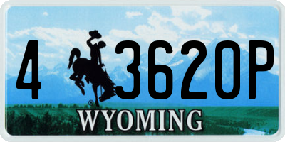 WY license plate 43620P