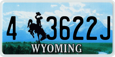 WY license plate 43622J