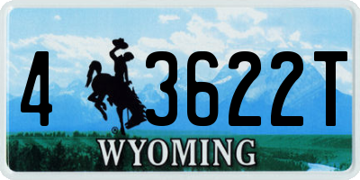 WY license plate 43622T
