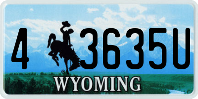 WY license plate 43635U