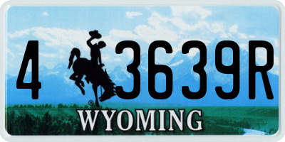 WY license plate 43639R