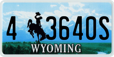 WY license plate 43640S