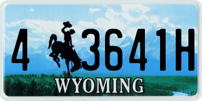 WY license plate 43641H