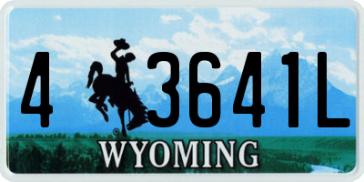 WY license plate 43641L