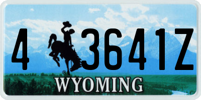 WY license plate 43641Z