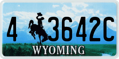 WY license plate 43642C