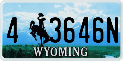 WY license plate 43646N
