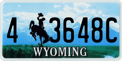 WY license plate 43648C