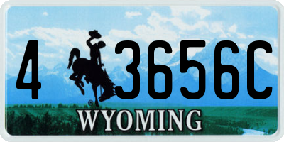 WY license plate 43656C
