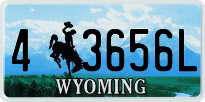 WY license plate 43656L