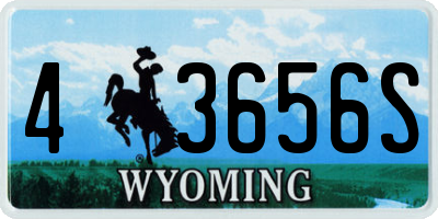 WY license plate 43656S