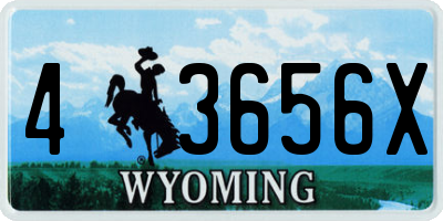 WY license plate 43656X