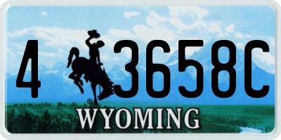 WY license plate 43658C