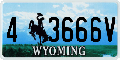 WY license plate 43666V