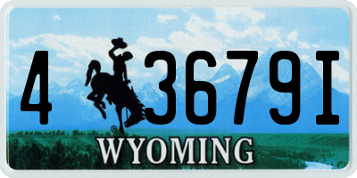 WY license plate 43679I