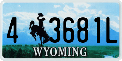 WY license plate 43681L