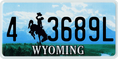 WY license plate 43689L