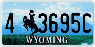 WY license plate 43695C