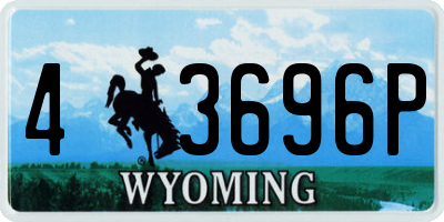 WY license plate 43696P