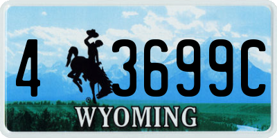 WY license plate 43699C